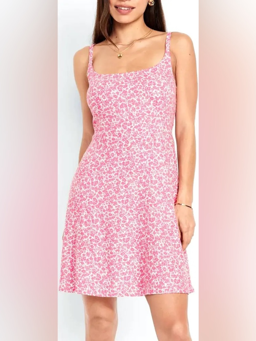 Old Navy Fit & Flare Linen-Blend Mini Dress